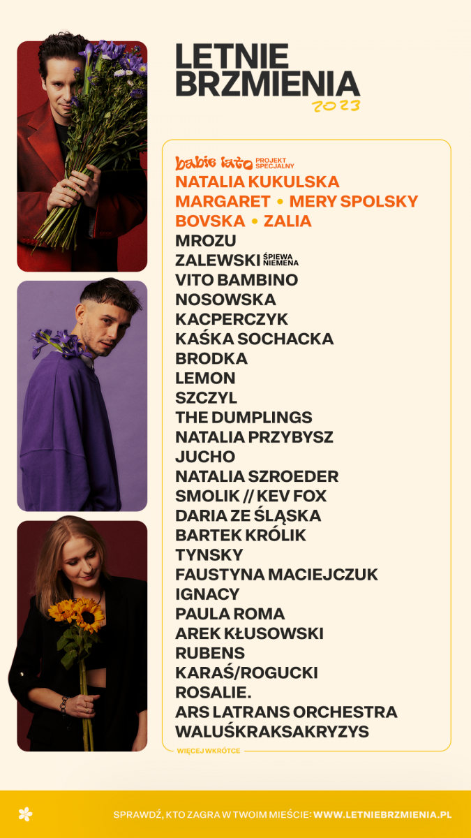 Plakat promujący trasę "Letnie Brzmienia"