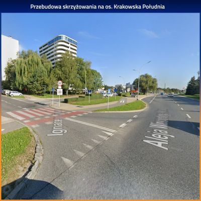 Zdjecie do artykułu Przebudowa skrzyżowania na os. Krakowska Południe 