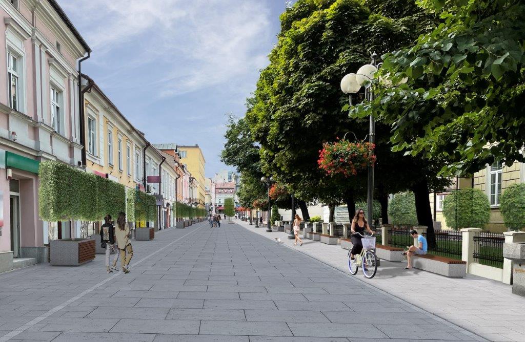 Wizualizacja - widok na ulicę Bernardyńską (od ul. Sobieskiego)