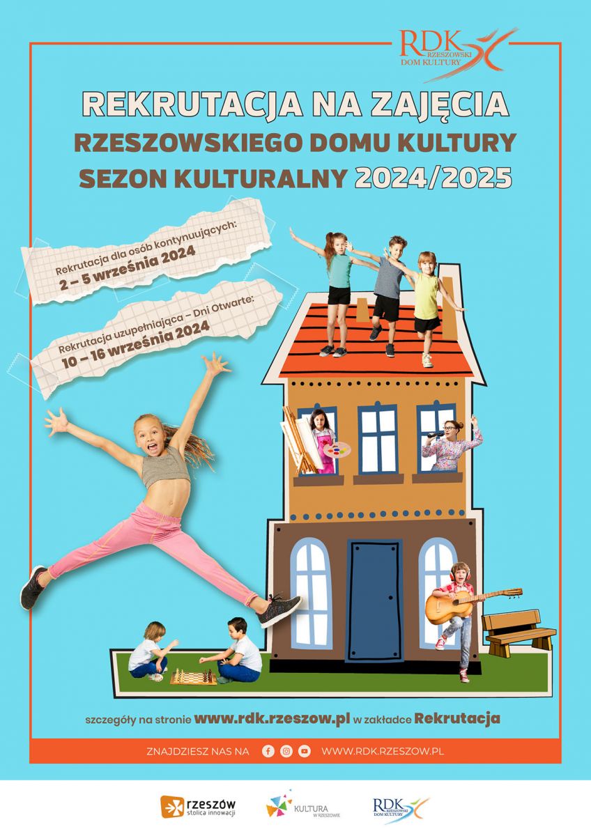 Rekrutacja na zajęcia w RDK - plakat