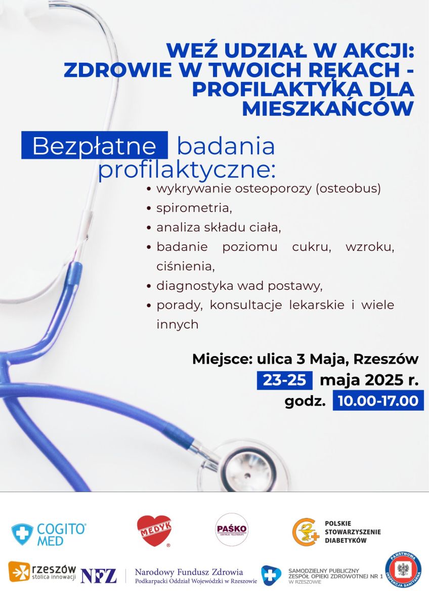 Bezpłatne badania profilaktyczne - plakat