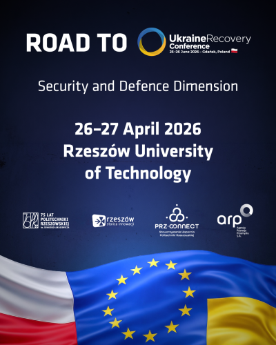 Grafika promująca konferencję Road to URC ?Security and Defense Dimension?