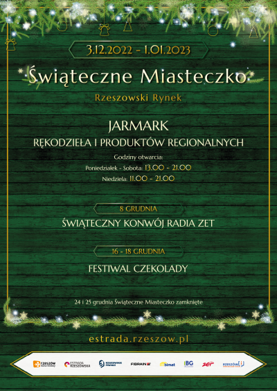 Plakat promujący Świąteczne Miasteczko