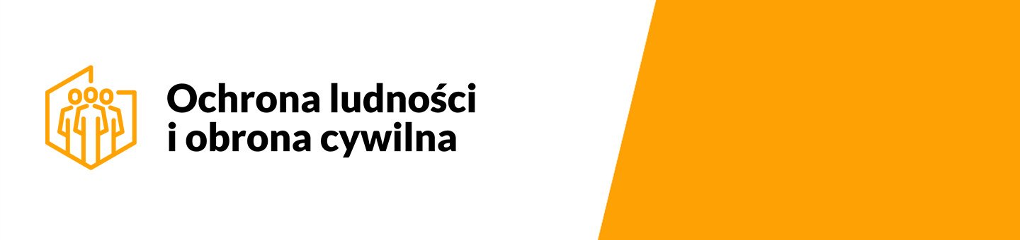 Grafika dekoracyjna - banner Ochrona ludności i obrona cywilna
